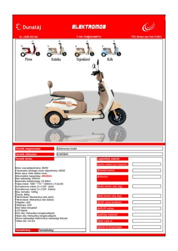 EMOB-40 elektromos tricikli